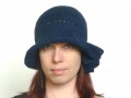 modrý charleston - klobouk do kapsy