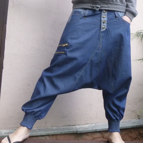 Džínové pohodovky kalhoty turecké riflové džínové turky džíny rifle harémky 