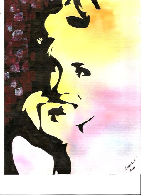 akvarel cca A4 Marilyn Monroe 