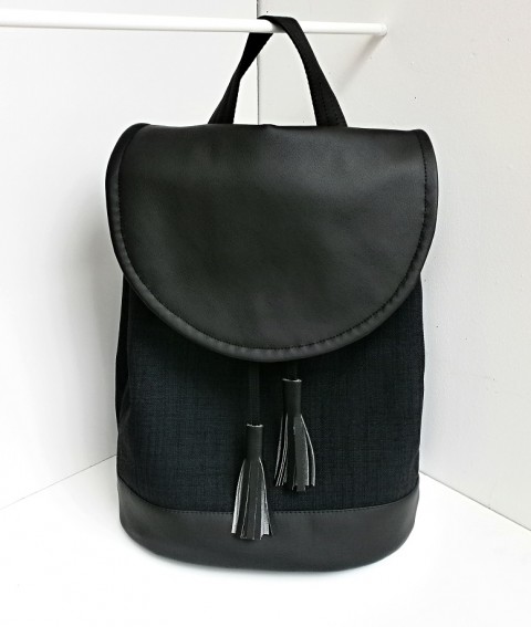 Batoh - Tidy Black handmade ručná výroba dámsky batoh elegantný batoh 
