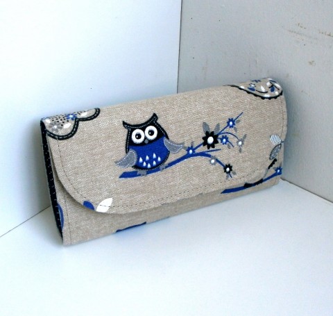 Peňaženka - Modrá sovička dámska peňaženka handmadse sovičková peňaženka 