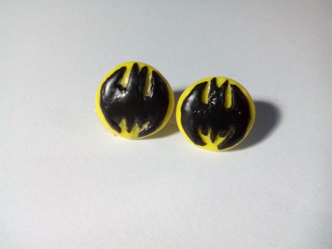 Batman - netopýr puzety černá netopýr žlutá fimo puzetky puzety batman 