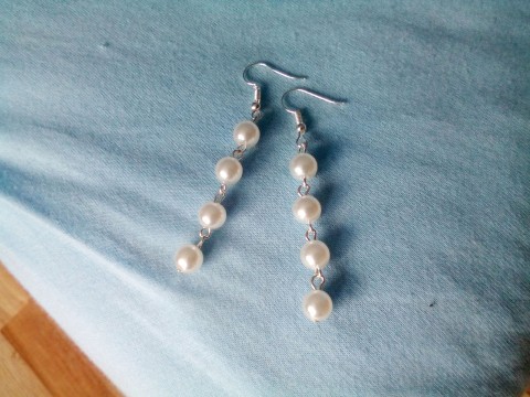 Bílé perly elegantní bílé perličky perly dlouhé 