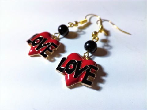 Srdíčka LOVE - náušnice srdce náušnice srdíčko láska zamilované valentýn 