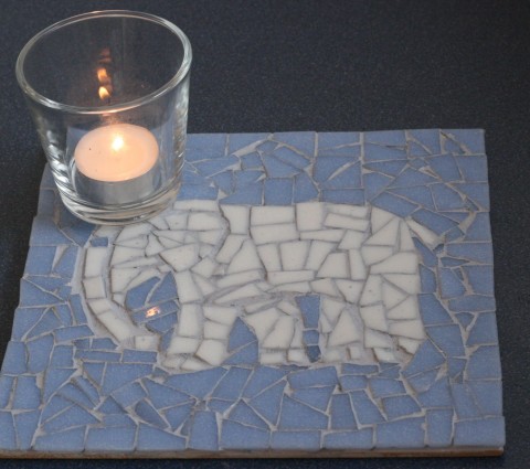 Podložka pod konvici se slonem podložka slon mozaika 