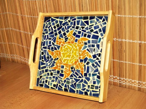 Tácek - Podzimní slunce tác tácek mozaika 