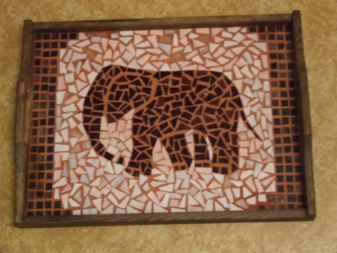 Tácek - Sloní procházka tác tácek mozaika 