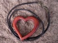 Dřevěný šperk - srdce