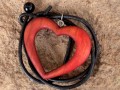 Dřevěný  šperk - srdce