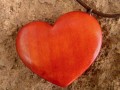 Dřevěná šperk - jabloňové srdce