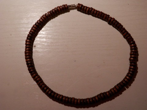 Jednoduchý pánský náhrdelník dřevěný dřevěné náhrdelník korálky pánský 