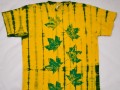 Žluto-zelené triko s listy L