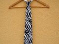 Hedvábná kravata - zebra