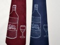 Tm.modrošedá kravata s vínem a skle