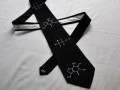 Kravata s molekulami - černá