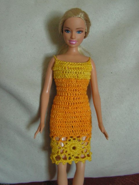 Šaty pro Barbie šaty háčkované barbie 