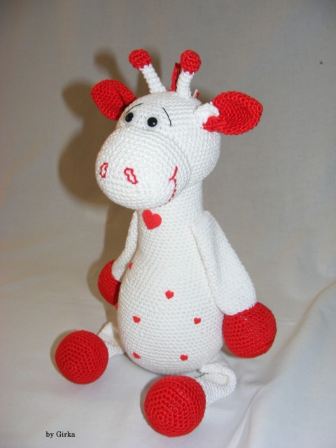 Láska v bielom žirafa dekorace vánoce srdíčko bílá hračky valentýn zoo dárky překvapení deti 