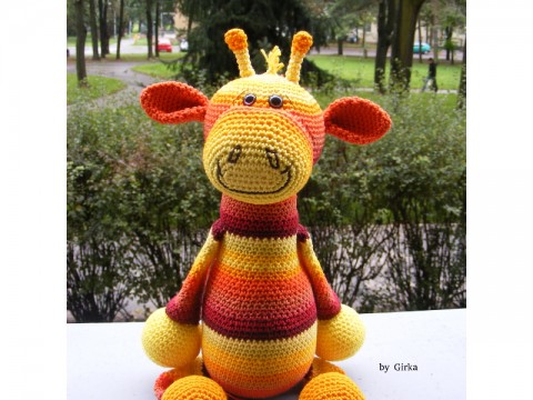 Žirafka Oranžovka žirafa dekorace oranžová vánoce hračky zoo dárky překvapení deti 
