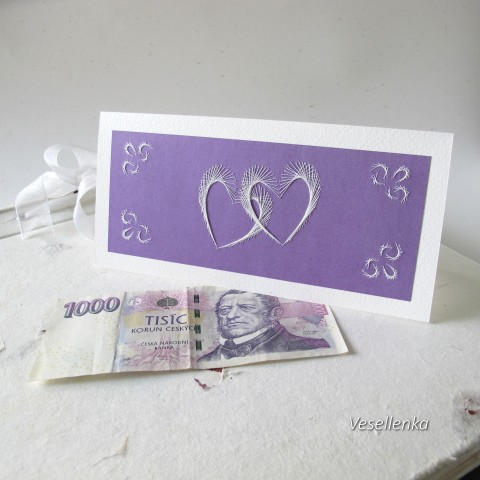 svatební přání na peníze, bf přání láska vyšívání svatba výšivka peníze nevěsta ženich dopis dar 