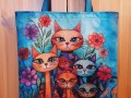 Nákupní taška z kočárkoviny - kočky