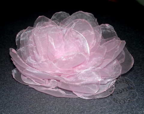 Květ Růžová pastelka spona lístek květ organza korálek špendlík zapínání lotos filc brožový můstek tvar spona na oděv brož z organzy spona z organzy spona na vlasy spona na tašku 