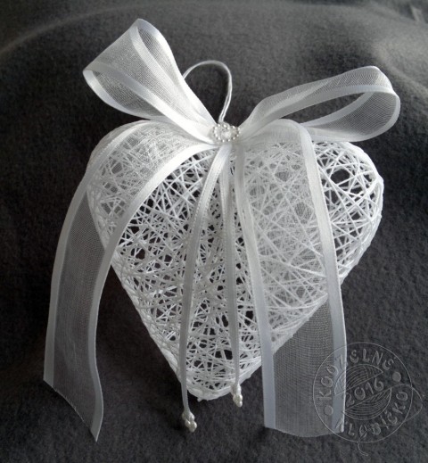 Srdíčko svatební 11 cm srdce srdíčko svatba svatební pro nevěstu pro družičku svatební doplněk svatební dekorace svatební srdíčko romantické srdíčko zdobené srdíčko 