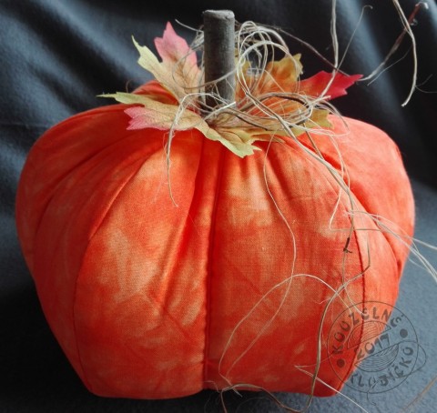 Šitá dýně JASNĚ ORANŽOVÁ MAXI dekorace podzim dýně halloween podzimní dekorace halloweenská dekorace dýnička šitá dýně 