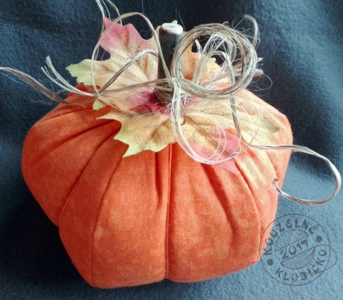 Šitá dýně ORANŽOVÁ velká dekorace podzim dýně halloween podzimní dekorace halloweenská dekorace dýnička šitá dýně 