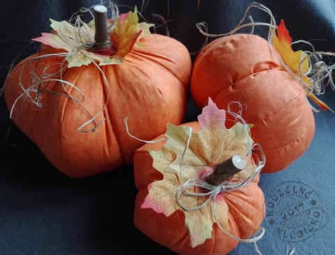 Šitá dýně ORANŽOVÁ velká XL dekorace podzim dýně halloween podzimní dekorace halloweenská dekorace dýnička šitá dýně 