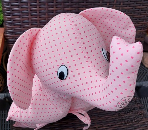 Polštářek Sloník puntíkatý růžový dekorace polštářek slon sloník polštářek zavazovací 