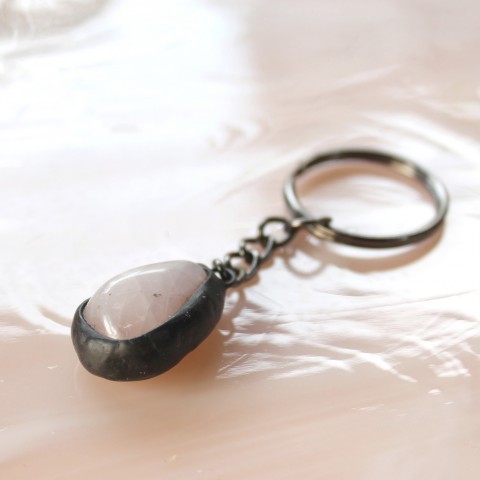 Přívěsek na klíče přívěsek kámen talisman kamínky klíčenka minerál tiffany cínování minerály cínovaný kameny kamínek pro štěstí na klíče 