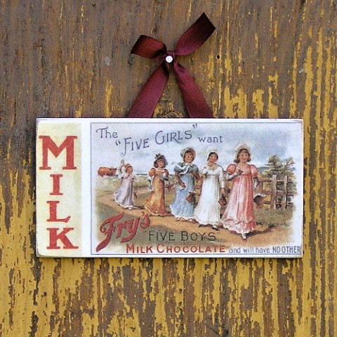 Obrázek mléčná čokoláda obrázek decoupage vintage retro 