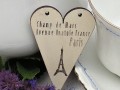 Srdce dekorace s Eiffelovkou