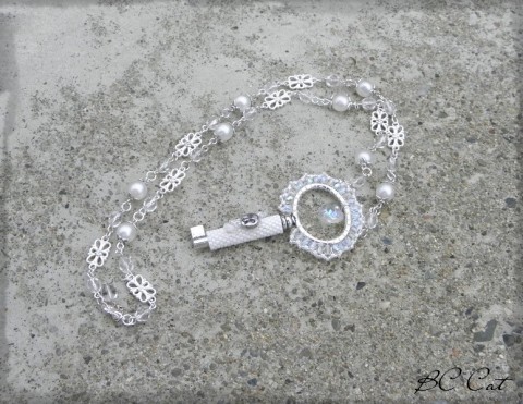 Klíč Zimní královny šperk náhrdelník doplněk sníh zima klíč mráz vločka 
