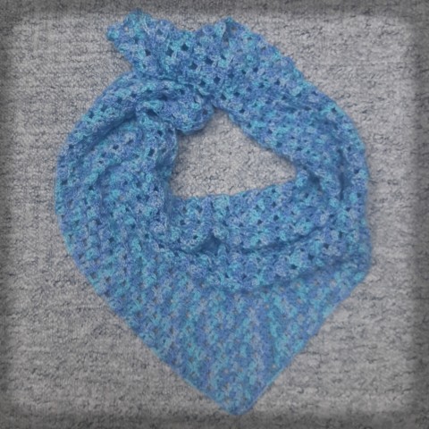 Háčkovaný šátek no.2 zima pletení akryl šátek šál pestrobarevný módní doplněk pro zahřátí 