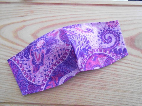 Rouška fialová vzorovaná rouška roušky ústenka šité šitá  