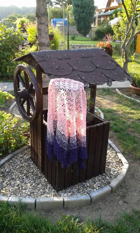 duhový šátek růžová háčkování fialový duhový šátek dámské 
