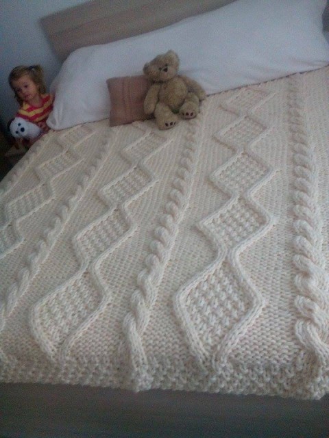 Môj splnený sen deka přehoz ložnice pletení pletené pléd obývák 