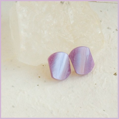 Perleťové fialky perleť náušnice fialová 