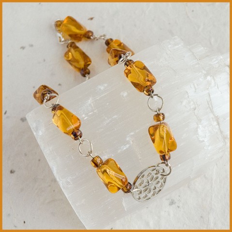 Medové mačkané medová náhrdelník 