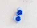 Knoflíková srdíčka - puzetky modré