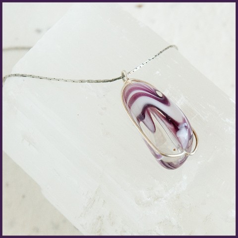 Fialový kámen náhrdelník fialový 
