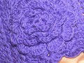 Čepice purple s květinou