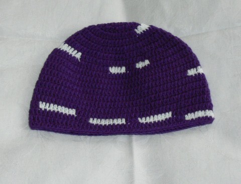 Čepice purple háčkovaná čepice 