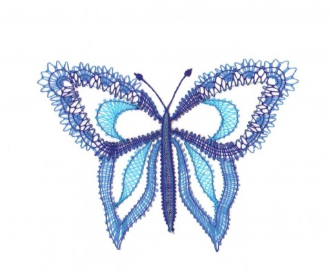 Motýlek - Terezka motýl příroda paličkování motýlek 