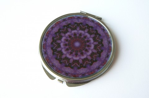 Zrcátko - fialová mandala mandala zrcátko křišťálová pryskyřice 