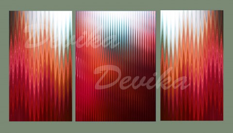 Triptych abstrakce grafika 