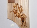 Dřevěný teploměr kůň