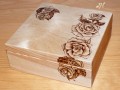 Dřevěná krabička růže