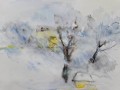 Sněží, sign. reprodukce akvarelu A5